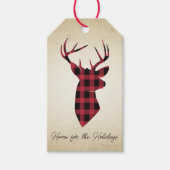 Land Buffel Plaid Herten Vakantie Cadeaulabel (Voorkant)