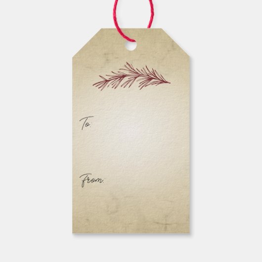 Land Buffel Plaid Herten Vakantie Cadeaulabel (Achterkant)