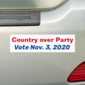 Land buiten de partij - Stemming Bumpersticker (Op auto)