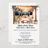 Land buiten Toscaanse stijl bruiloft string verlic Kaart (Voorkant / Achterkant)