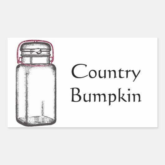 Land Bumpkin Rechthoekige Sticker (Voorkant)