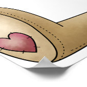 Land Bunny met bloemen Poster (Hoek)