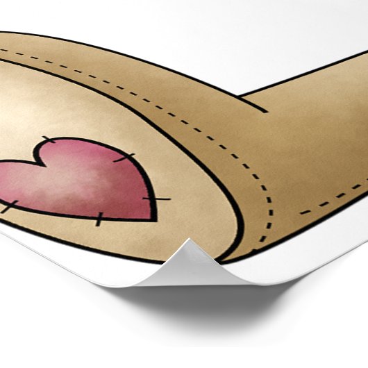 Land Bunny met bloemen Poster (Hoek)