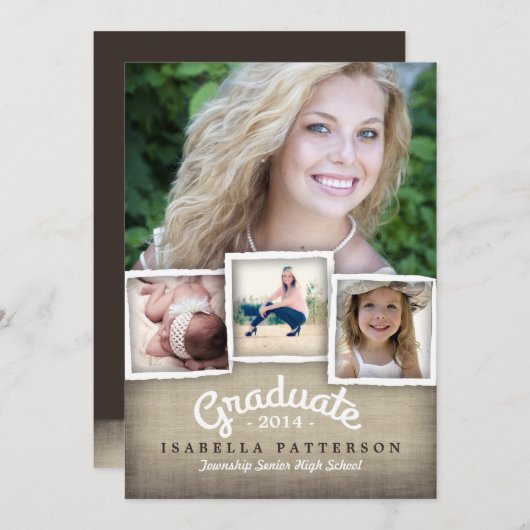 Land Burlap Afstuderen 2014 Kaart (Voorkant / Achterkant)