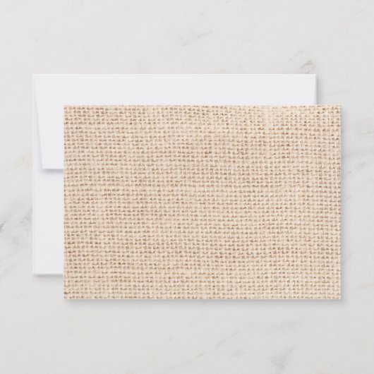 Land Burlap Maroon Red Lace Twine Wedding RSVP (Achterkant)