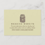 Land Burlap Mason Jar Bruiloft Website Informatiekaartje (Voorkant)