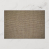 Land Burlap Mason Jar Bruiloft Website Informatiekaartje (Achterkant)