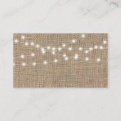 Land burlap zonnebloemen trouwwebsite RSVP Informatiekaartje (Achterkant)