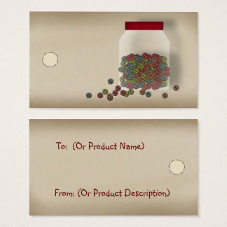 Land Buttonnen Label hangen Visitekaartjes