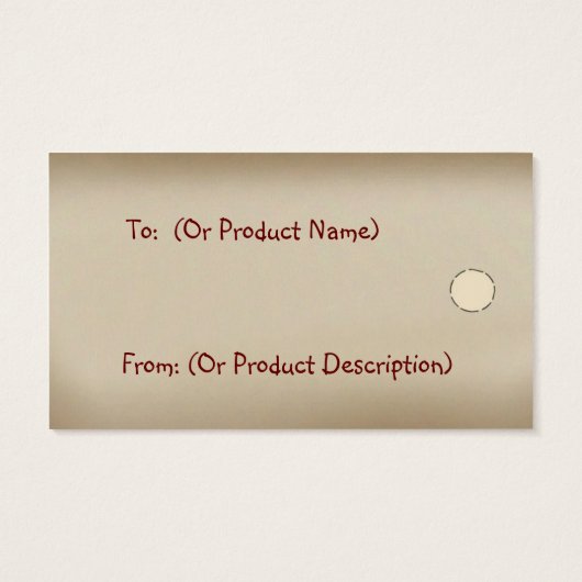 Land Buttonnen Label hangen Visitekaartjes (Achterkant)