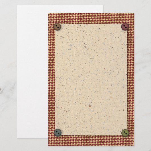 Land Buttonnen Stationery Briefpapier (Voorkant / Achterkant)