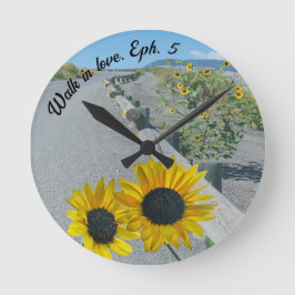 Land casual "walk in love" Eph5 weg zonnebloemen Ronde Klok