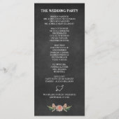 Land Chalkboard Herten gewei bruiloft programma's (Achterkant)