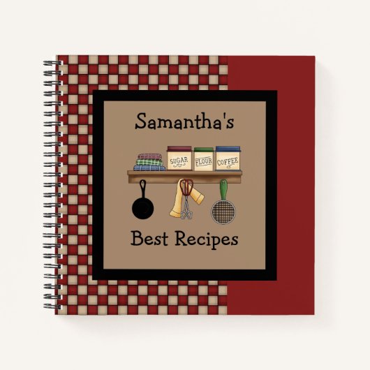 Land Check Recept Spiral Notebook Notitieboek (Voorkant)