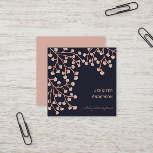  land Cherry Blossom Bloemen Vierkante Visitekaartje (Voorkant / Achterkant in situ)