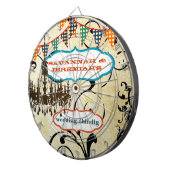 Land Chic Aqua Bunting  Chandelier Dart Dartbord (Voorkant Rechts)