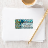 Land Chic Aqua Bunting  Tortelduifjes Etiket (Insitu)