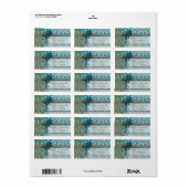 Land Chic Aqua Bunting  Tortelduifjes Etiket (Full Sheet)