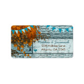 Land Chic Aqua die  koraalhartboom bundelt Etiket (Voorkant)