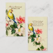 Land Chic Bird & Flowers Visitekaartje (Voorkant / Achterkant)