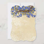 Land Chic Blue Yellow Cherry Blossom Invite Kaart (Achterkant)