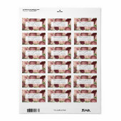  land - chic burgundy roze roze bloemen etiket (Full Sheet)