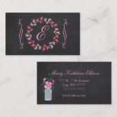 Land Chic Chalkboard WreatVisitekaartje Visitekaartje (Voorkant / Achterkant)