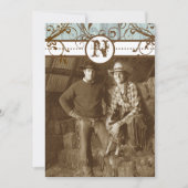 Land Chic Chocolate Mint Rustic Barn Wood Kaart (Voorkant)