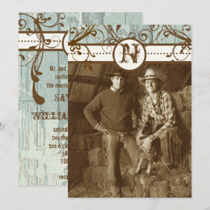 Land Chic Chocolate Mint Rustic Barn Wood Kaart