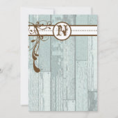 Land Chic Chocolate Mint Rustic Barn Wood Kaart (Voorkant)