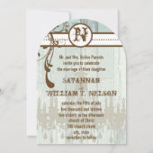 Land Chic Chocolate Mint Rustic Barn Wood Kaart (Achterkant)