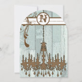 Land Chic Chocolate Mint Rustic Barn Wood Kaart (Voorkant)