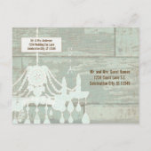 Land Chic Chocolate Mint Rustic Sparen de Datum Aankondigingskaart (Achterkant)