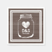  land chic mason jar bruiloft servetten (Voorkant)