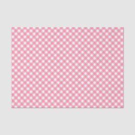 Land Chic Pastel Baby Roze Gingham Tissuepapier