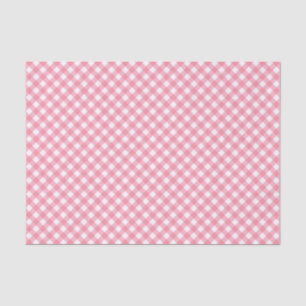 Land Chic Pastel Baby Roze Gingham Tissuepapier