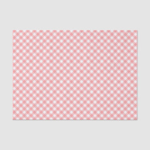 Land Chic Pastel Blush Coral Gingham Tissuepapier