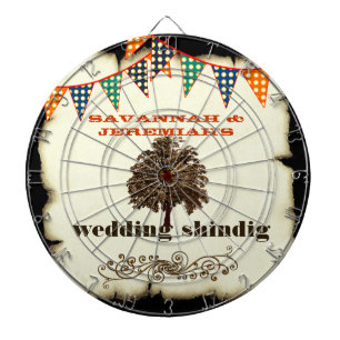 Land Chic Rustic Wedding Dart Board Dartbord