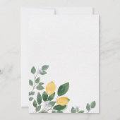 Land Chic Waterverf Citroen bruiloft foto Save The Date (Achterkant)