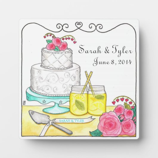 Land Chic Wedding of Jubileum Plaque Fotoplaat (Voorkant)