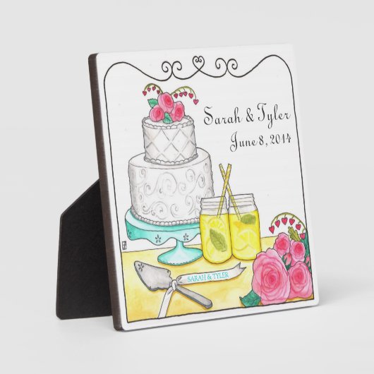 Land Chic Wedding of Jubileum Plaque Fotoplaat (Voorkant)