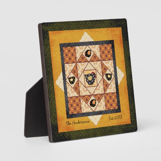 Land Chick Familienaam Plaque Fotoplaat (Voorkant)