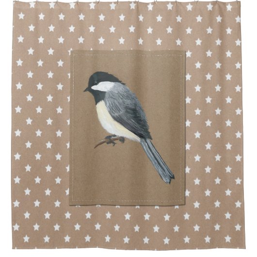 Land Chickadee Shower Curtain Douchegordijn (Voorkant)