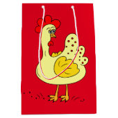 Land Chicken cartoon medium gift bag Medium Cadeauzakje (Voorkant)