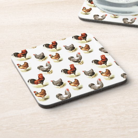 Land Chicken Pattern Drankjes Onderzetter (Linkerzijde)