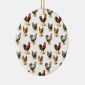 Land Chicken Pattern Keramisch Ornament (Rechts)