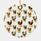 Land Chicken Pattern Keramisch Ornament (Achterkant)