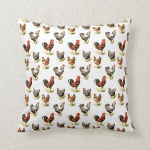 Land Chicken Pattern Kussen