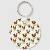 Land Chicken Pattern Sleutelhanger (Voorkant)