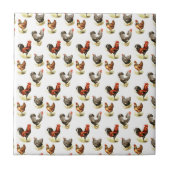 Land Chicken Pattern Tegeltje (Voorkant)